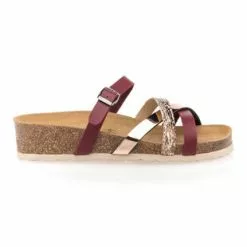 Bio Divina Sandales / Nu-pieds Femme Rouge