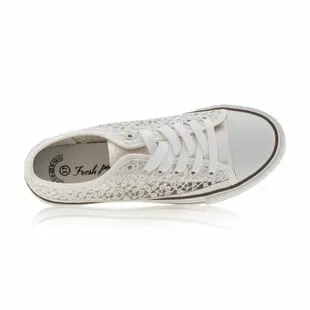 Fresh Poésie Baskets / Sneakers Femme Blanc – Image 6