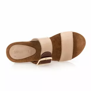 Simplement B Mules / Sabots Femme Beige – Image 6